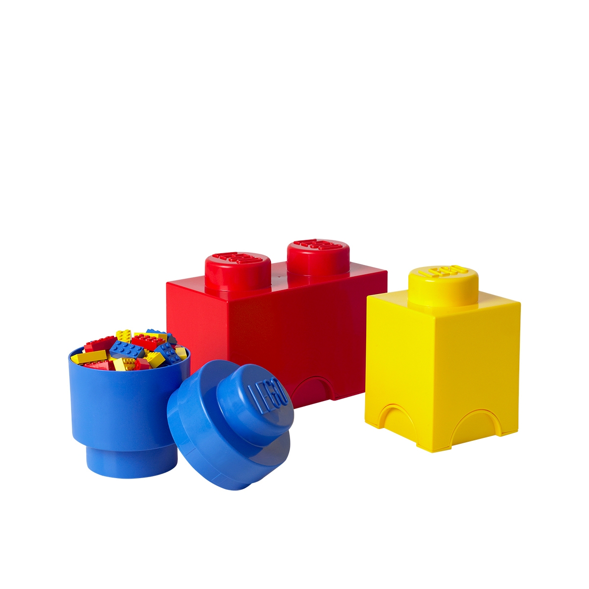 Set van 3 opbergdozen blauw rood geel LEGO Storage Brick Multi Pack Aanbieding Set van 3 opbergdozen blauw rood geel LEGO Storage Brick Multi Pack Aanbieding