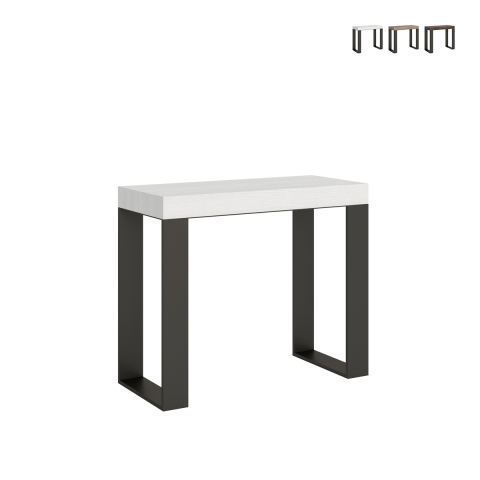 Uitschuifbare console tafel met industrieel design, minimaal ontwerp 90x40-196 Tecno Small Aanbieding