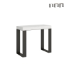 Uitschuifbare console tafel met industrieel design, minimaal ontwerp 90x40-196 Tecno Small Aanbieding