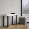 Uitschuifbare console tafel met industrieel design, minimaal ontwerp 90x40-196 Tecno Small Verkoop