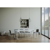 Uitschuifbare console tafel voor 14 personen, minimalistisch design, keuken 90x40-300 Tecno Catalogus