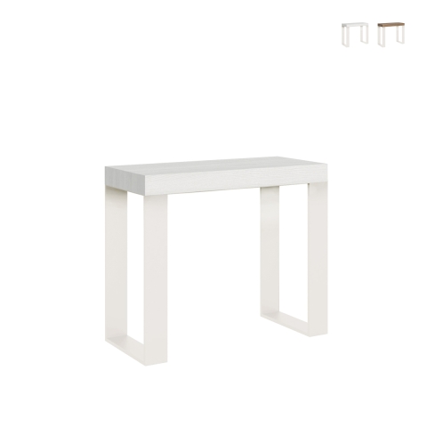 Uitschuifbare console tafel voor 14 personen, minimalistisch design, keuken 90x40-300 Tecno Aanbieding