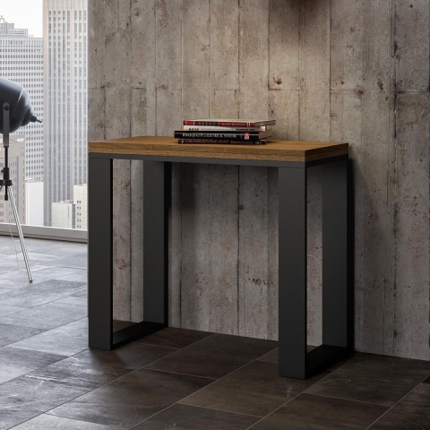 Uitschuifbare eettafel van hout Tecno Libra 90x45-90 cm Aanbieding