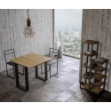 Uitschuifbare eettafel van hout Tecno Libra 90x45-90 cm Catalogus