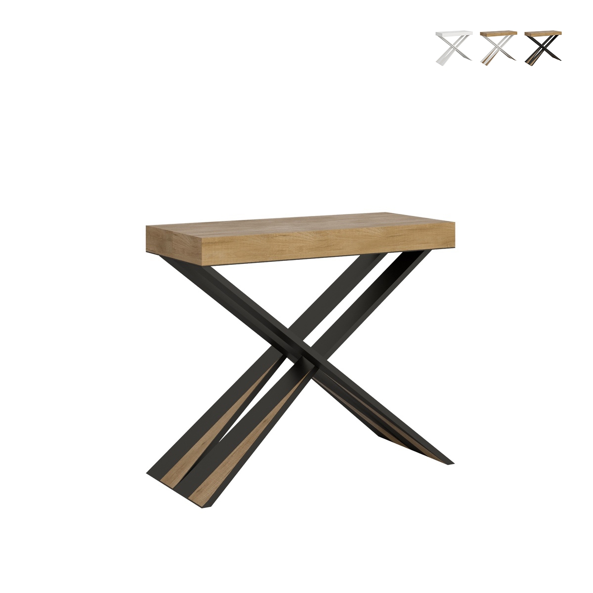 Uitschuifbare design console tafel voor 10 personen 90x40-196 Diago Small Kortingen
