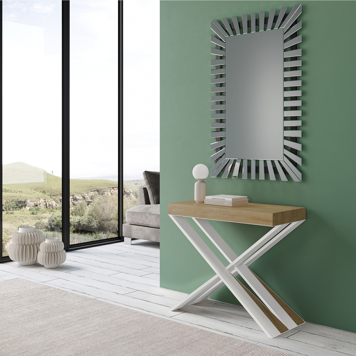 Uitschuifbare console modern design compact 10 personen 90x40-300 Diago Verkoop Uitschuifbare console modern design compact 10 personen 90x40-300 Diago Verkoop