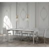 Uitschuifbare witte klassieke tafel voor 14 personen 90x48-308 Sciabola Aanbod