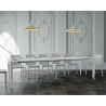 Uitschuifbare witte klassieke tafel voor 14 personen 90x48-308 Sciabola Korting