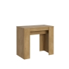 Uitschuifbare ruimtebesparende console van natuurlijk hout 90x48-204 Basic Small Verkoop