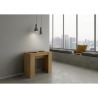 Uitschuifbare ruimtebesparende console van natuurlijk hout 90x48-204 Basic Small Aanbod