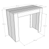 Uitschuifbare design eettafel 90x42-198 Emy Small voor de keuken Model
