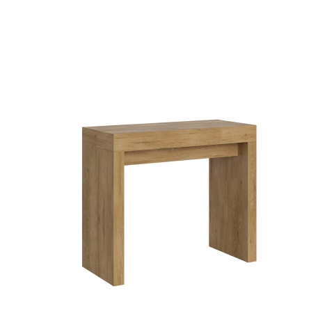 Uitschuifbare ruimtebesparende console 90x40-196 in hout Roxell Small Aanbieding