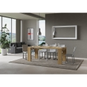 Uitschuifbare ruimtebesparende console 90x40-196 in hout Roxell Small Aanbod