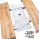 Uitschuifbare ruimtebesparende console 90x40-196 in hout Roxell Small Korting