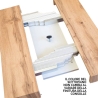 Uitschuifbare ruimtebesparende console 90x40-196 in hout Roxell Small Korting