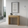 Uitschuifbare ruimtebesparende console 90x40-196 in hout Roxell Small Verkoop