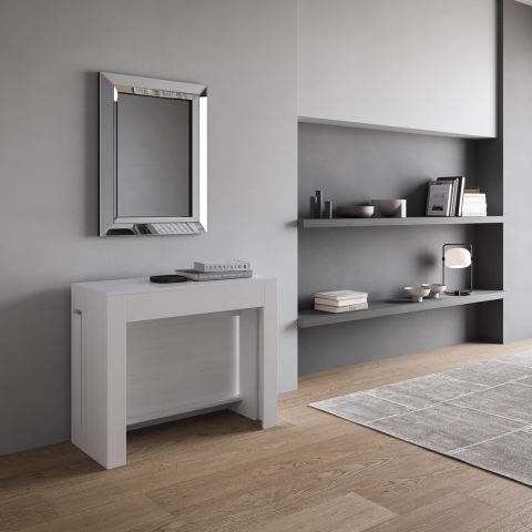 Uitschuifbare witte console voor eetkamer keuken 90x42-302 Evolve Aanbieding