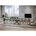 Uitschuifbare tafel industrieel design hout antraciet 90x180-440 Famas Korting