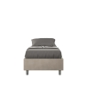 Eenpersoonsbed 90x190cm bekleed met beige stof en lattenbodem Azelia Verkoop