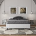 Eenpersoonsbed met lattenbodem wit essen 120x190 Nuamo Aanbieding