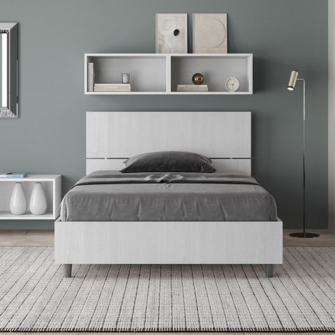 Tweepersoonsbed 120x200 met opbergruimte en hoge hoofdbord Demas Aanbieding