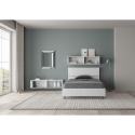 Tweepersoonsbed 120x200 met opbergruimte en hoge hoofdbord Demas Korting