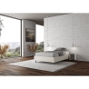 Frans tweepersoonsbed met opbergruimte 140x190 in wit kunstleer Azelia Korting
