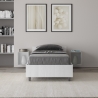 Eenpersoonsbed met opbergruimte 80x190 in wit hout Nuamo Aanbieding
