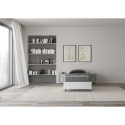 Eenpersoonsbed met opbergruimte 80x190 in wit hout Nuamo Aanbod
