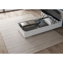 Eenpersoonsbed met opbergruimte 80x190 in wit hout Nuamo Kortingen
