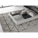 Frans tweepersoonsbed met opbergruimte 140x190 in wit hout Nuamo Kortingen