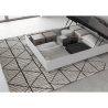 Frans tweepersoonsbed met opbergruimte 140x190 in wit hout Nuamo Kortingen