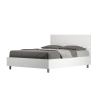 Frans tweepersoonsbed 140x190 met rechte houten hoofdeinde wit Demas Verkoop