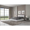 Frans tweepersoonsbed 140x190 met rechte houten hoofdeinde wit Demas Aanbod