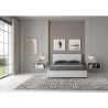 Frans tweepersoonsbed 140x190 met rechte houten hoofdeinde wit Demas Korting