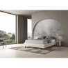 Tweepersoonsbed gestoffeerd in wit kunstleer 160x190 Azelia Aanbod