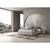 Tweepersoonsbed met opbergruimte 160x190 gestoffeerd in beige stof Azelia Aanbod