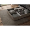 Tweepersoonsbed met opbergruimte 160x190 in beige kunstleer Mika Kortingen