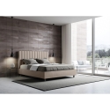 Tweepersoonsbed met opbergruimte en gestoffeerde ombouw 160x210 Agueda Korting