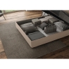 Tweepersoonsbed met opbergruimte en gestoffeerde ombouw 160x210 Agueda Kortingen