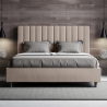 Tweepersoonsbed met opbergruimte en gestoffeerde ombouw 160x210 Agueda Aanbieding
