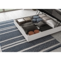 Tweepersoonsbed zonder lattenbodem 160x190 wit met hoge hoofdeinde New Egos Kortingen