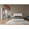 Tweepersoonsbed zonder lattenbodem 160x190 wit met hoge hoofdeinde New Egos Korting