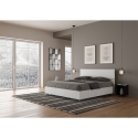 Tweepersoonsbed 160x190 modern design wit met lattenbodem en hoofdeinde Demas Aanbod