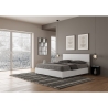Tweepersoonsbed 160x190 modern design wit met lattenbodem en hoofdeinde Demas Aanbod