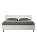 Modern tweepersoonsbed 160x190 wit met rechte hoofdbord Ankel Verkoop
