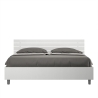 Modern tweepersoonsbed 160x190 wit met rechte hoofdbord Ankel Verkoop