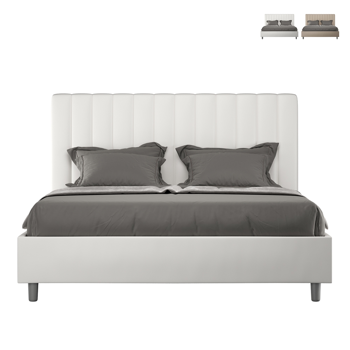 Gestoffeerd tweepersoonsbed kunstleer zonder lattenbodem 160x190 Agueda Aanbieding Gestoffeerd tweepersoonsbed kunstleer zonder lattenbodem 160x190 Agueda Aanbieding
