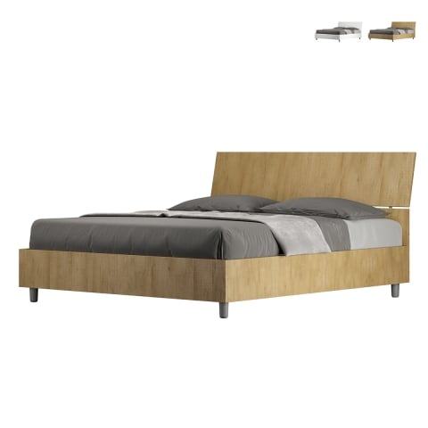Tweepersoonsbed 160x190cm zonder lattenbodem met schuine hoofdsteun Demas Aanbieding