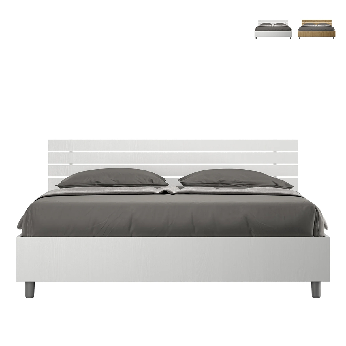Ankel tweepersoonsbed 160x200cm met opbergruimte en schuine hoofdbord